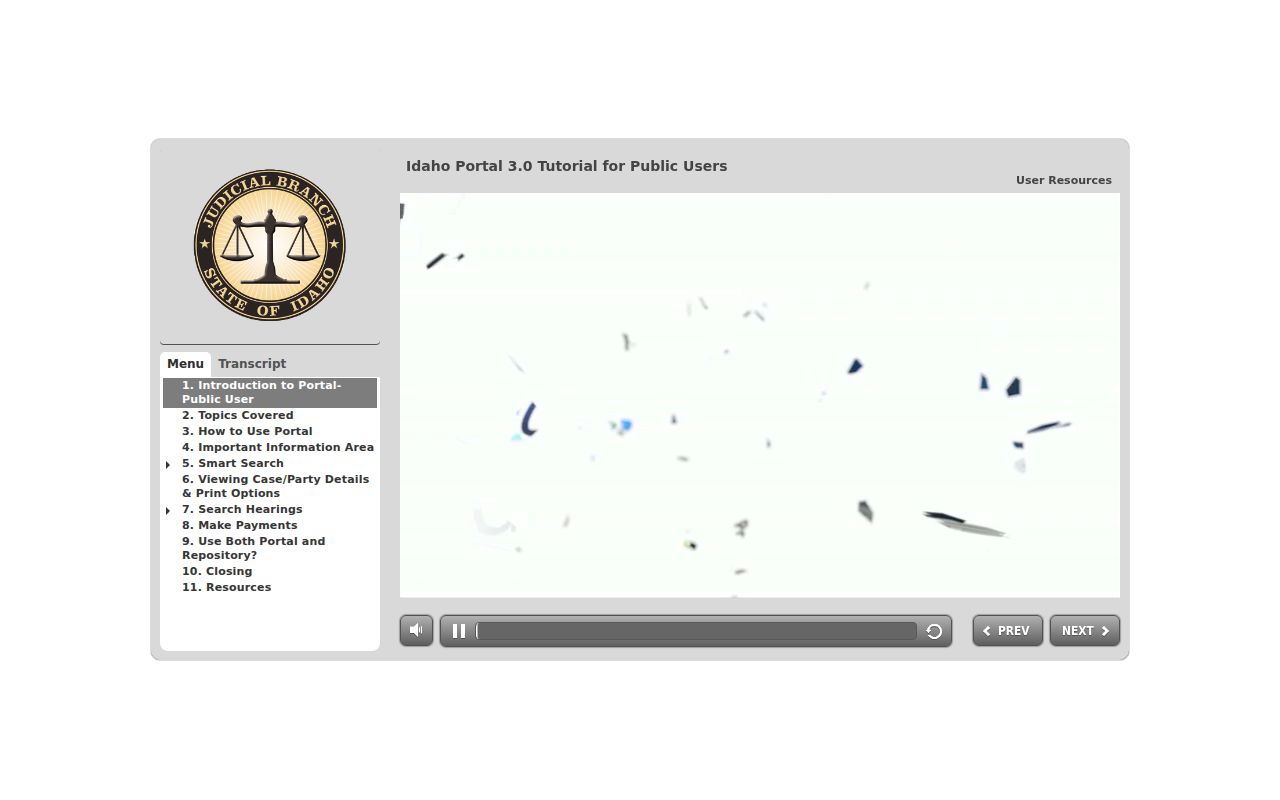 Idaho Falls resident lookup iCourt public search tutorial