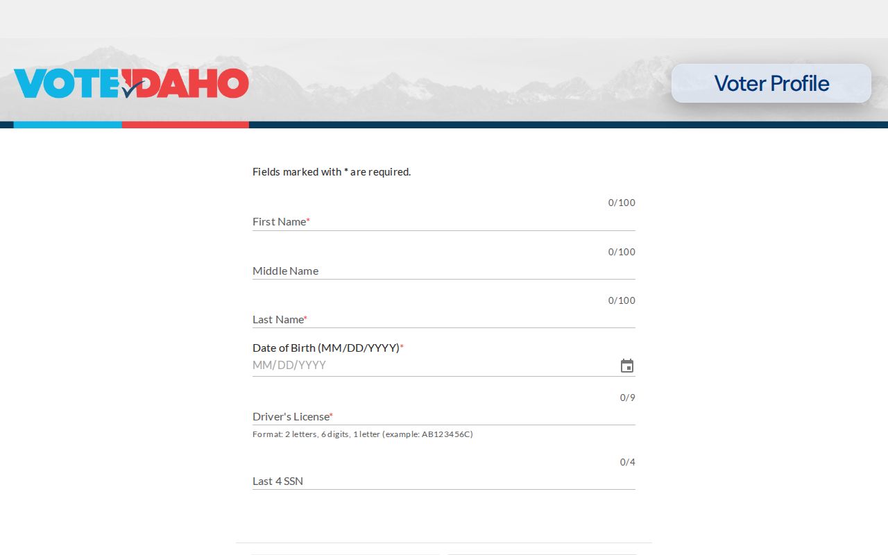 Idaho Falls resident lookup through the Vote Idaho search